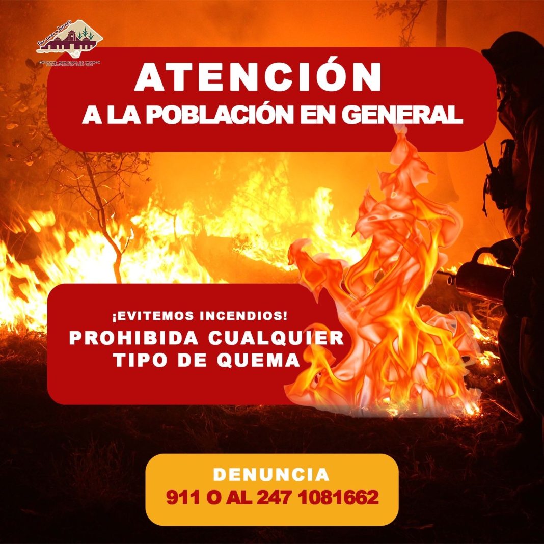 Ixtenco se suma al llamado nacional de prevención de incendios forestales emitido por PROFEPA