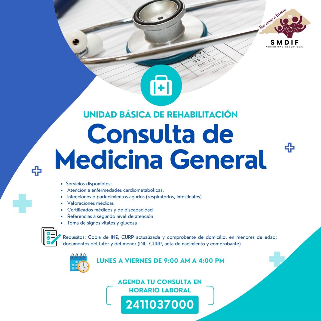 ➡️ El Gobierno Municipal de Ixtenco fortalece servicios de salud con consulta de medicina general en la Unidad Básica de Rehabilitación