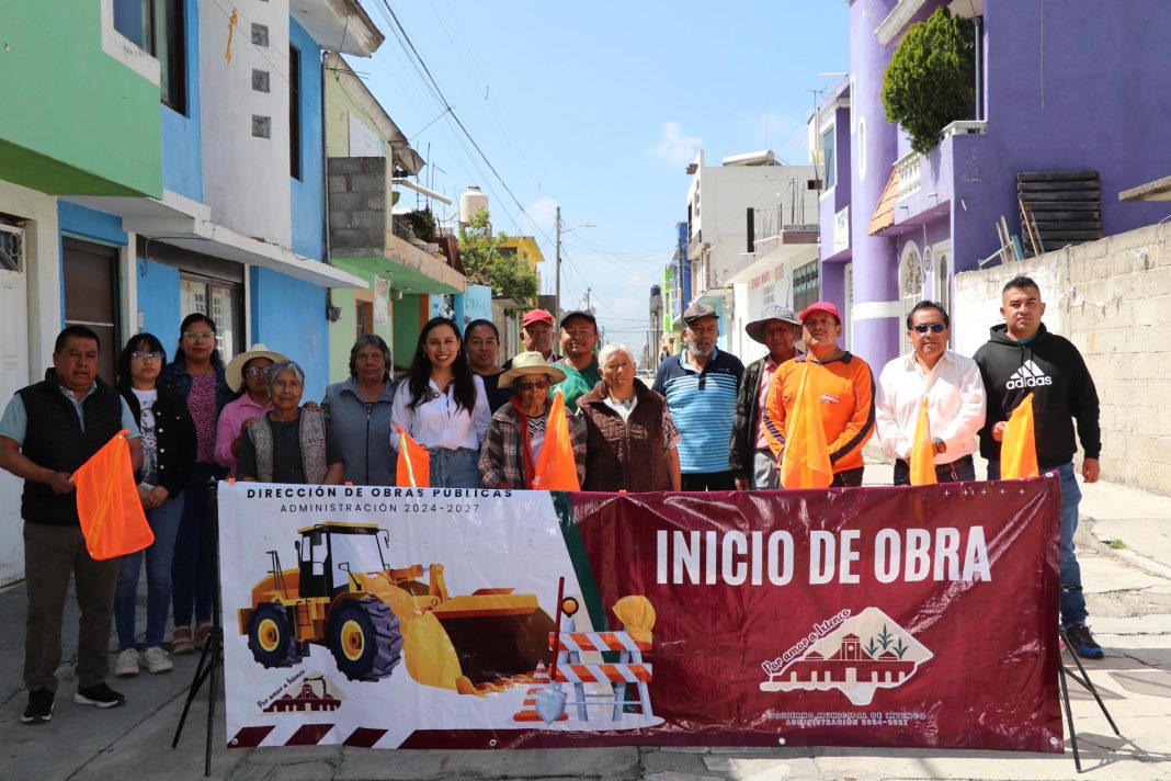 Arranca en Ixtenco rehabilitación de drenaje sanitario y pavimento con concreto hidráulico en calle 2 Sur