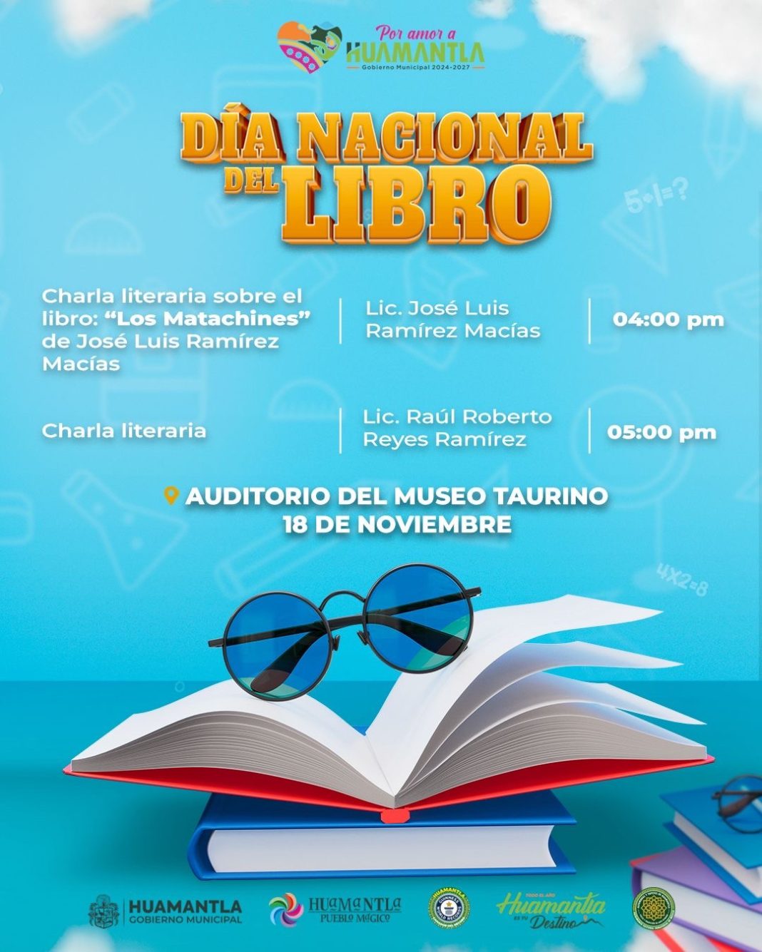 HUAMANTLA CONTINÚA CON LA CELEBRACIÓN DEL DÍA NACIONAL DEL LIBRO ESTE 18 DE NOVIEMBRE