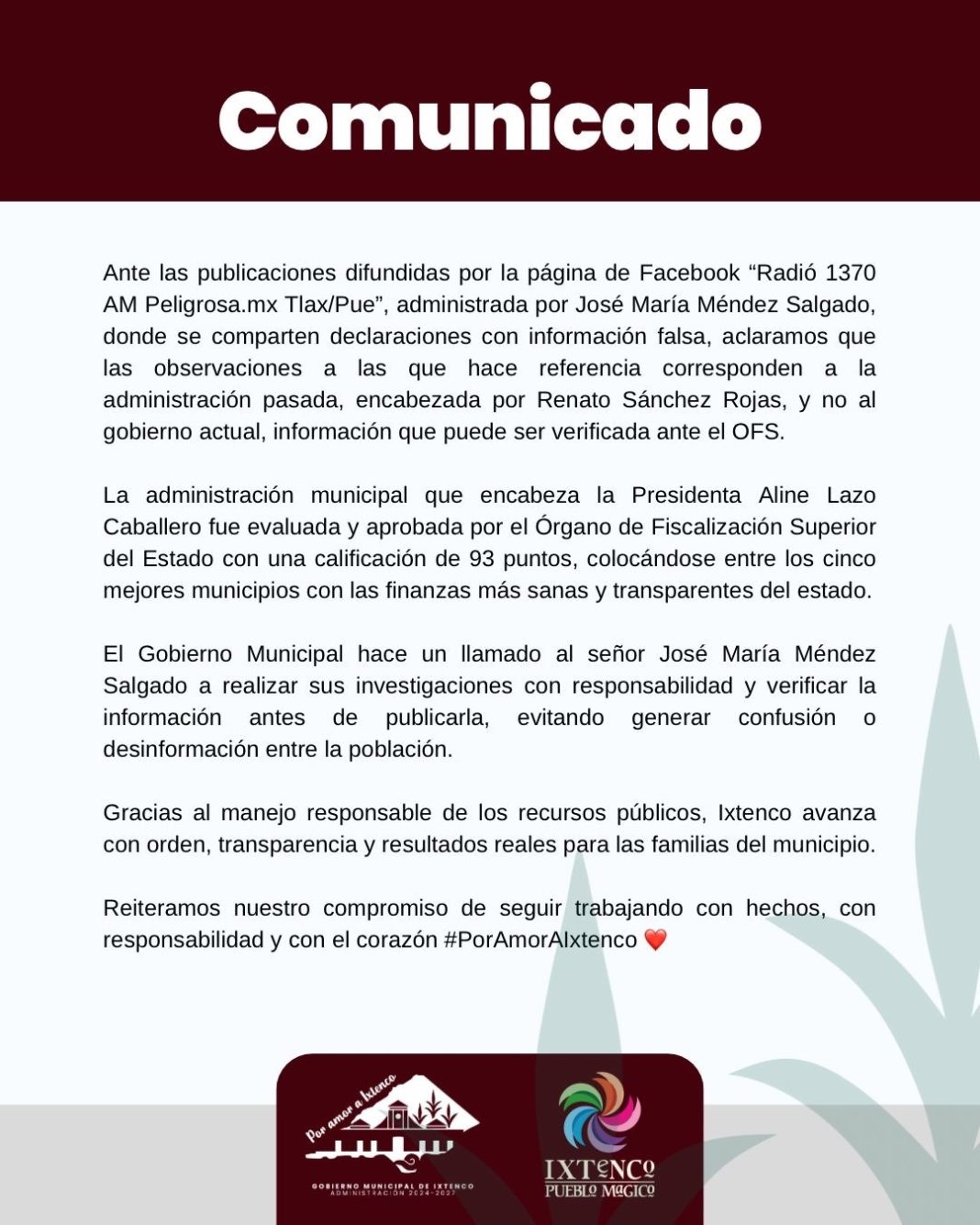 Administración de Aline Lazo entre los 5 mejores municipios con finanzas sanas; desmienten información falsa difundida en redes sociales