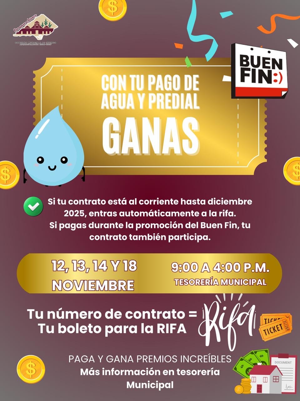 El Gobierno de #Ixtenco lanza la campaña del Buen Fin: “Paga tu agua o tu predial y gana fabulosos premios”
