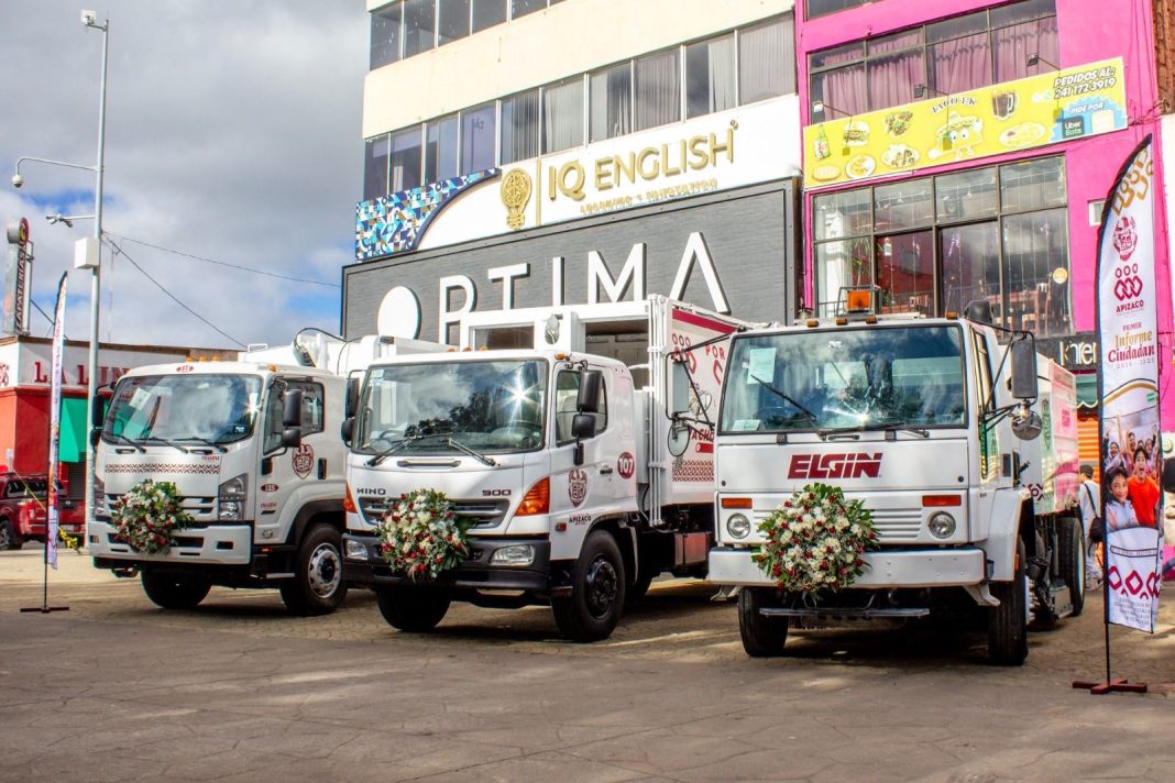 ANUNCIA APIZACO NUEVAS RUTAS DE RECOLECCIÓN DE BASURA GRACIAS AL FORTALECIMIENTO DEL PARQUE VEHICULAR