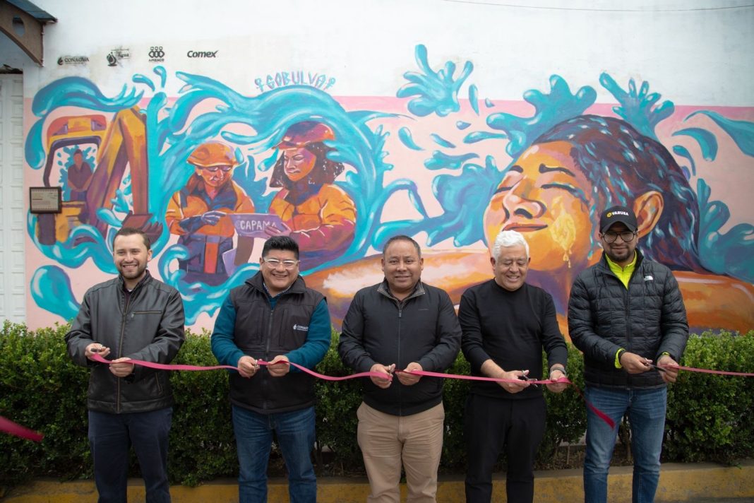 INAUGURA JAVIER RIVERA BONILLA LOS “MURALES POR EL AGUA” EN DISTINTOS PUNTOS DE APIZACO