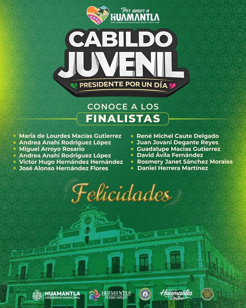 GOBIERNO MUNICIPAL DE HUAMANTLA DA A CONOCER A LAS Y LOS FINALISTAS DE “PRESIDENTE POR UN DÍA”