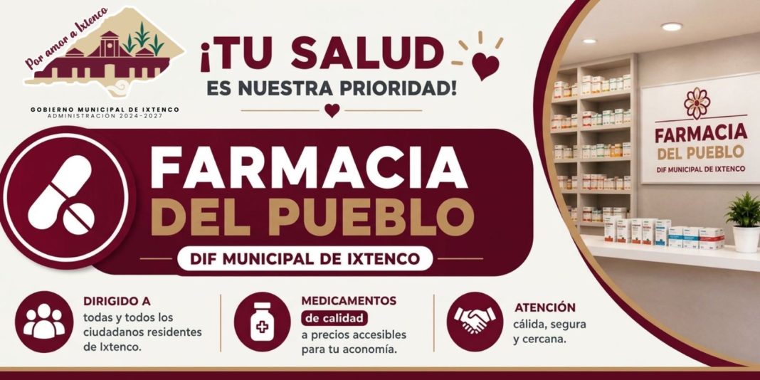 LA FARMACIA DEL PUEBLO SIGUE AL SERVICIO DE LAS FAMILIAS DE #IXTENCO