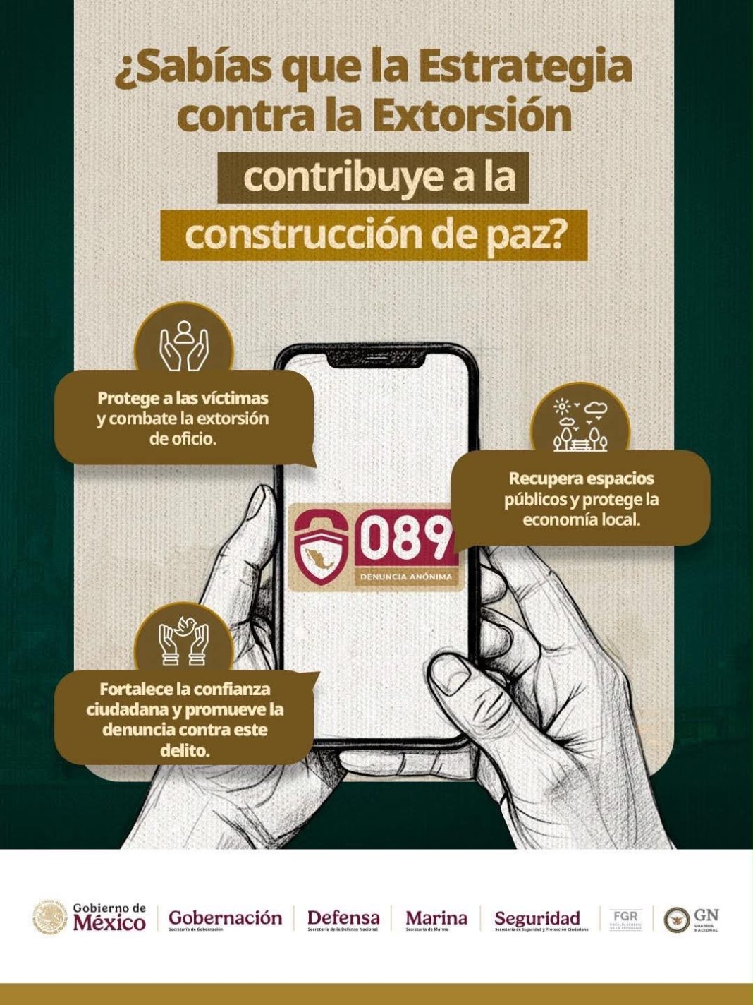 Gobierno Municipal de Huamantla se suma a la campaña nacional de prevención contra la extorsión