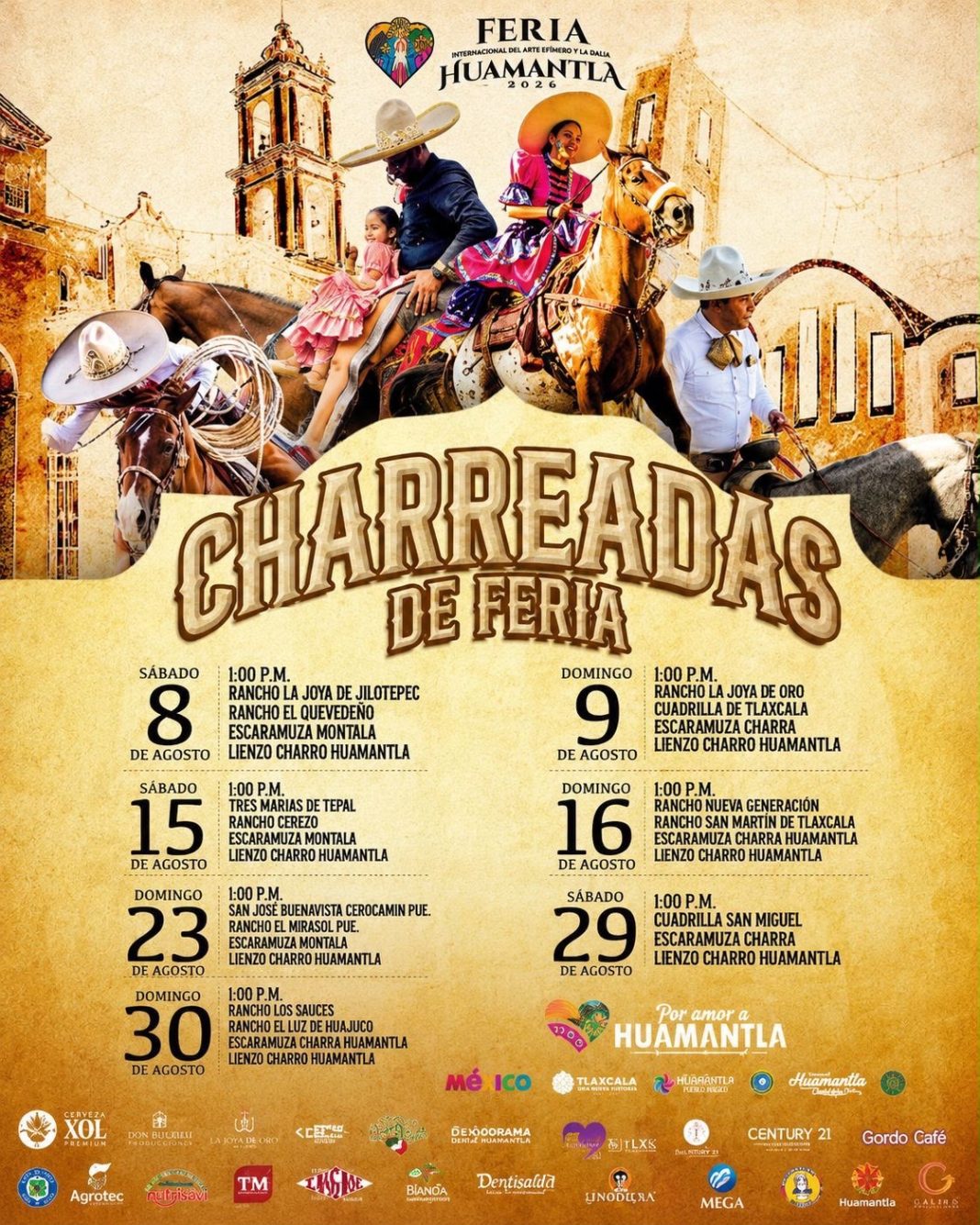 CHARREADAS DE FERIA 2026: LA TRADICIÓN MEXICANA COBRA VIDA EN HUAMANTLA