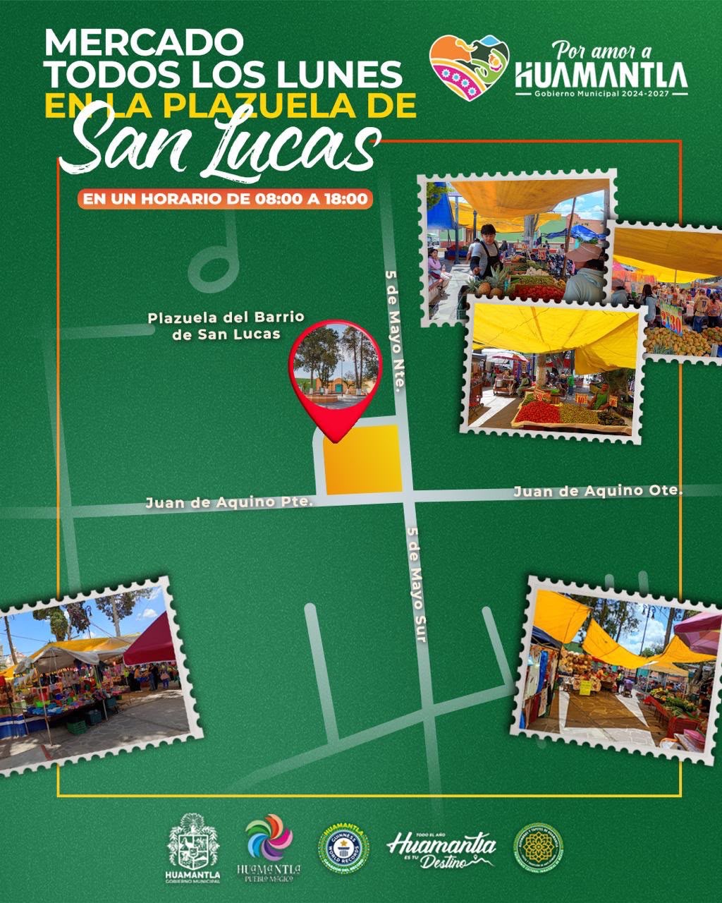 MERCADO DE SAN LUCAS SE REALIZA TODOS LOS LUNES EN LA PLAZUELA DEL BARRIO