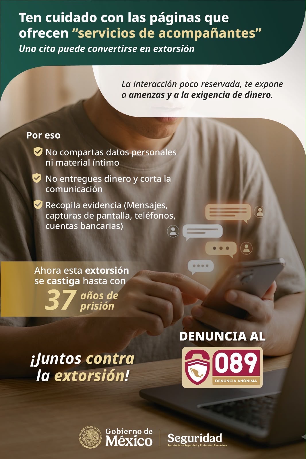 GOBIERNO DE IXTENCO EXHORTA A LA CIUDADANÍA A MANTENERSE ALERTA ANTE LA EXTORSIÓN