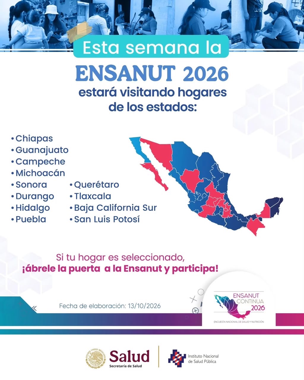 IXTENCO RECIBIRÁ A BRIGADAS DE LA ENSANUT CONTINUA 2026