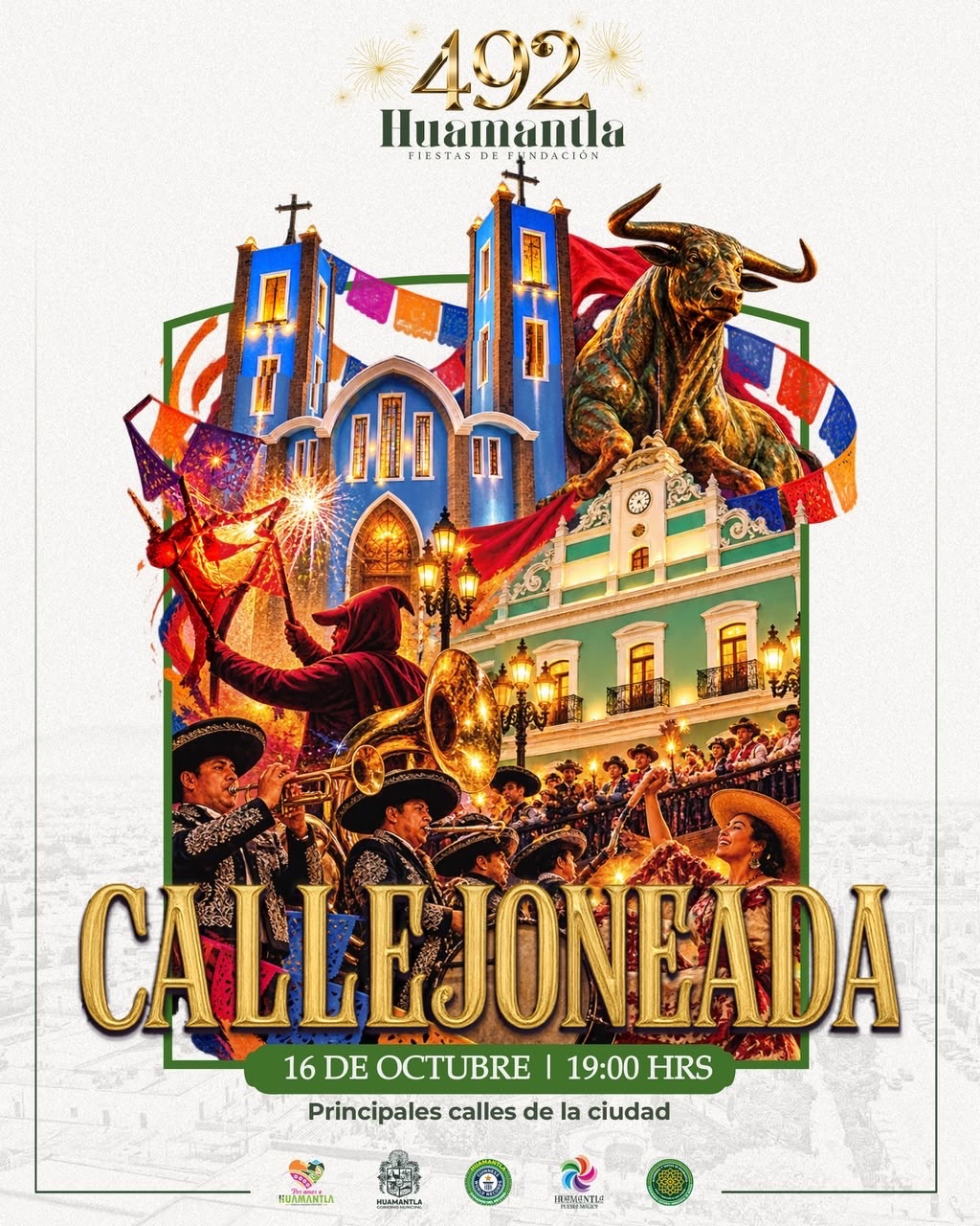 HUAMANTLA SE PREPARA PARA VIVIR UNA NOCHE DE TRADICIÓN CON LA CALLEJONEADA DE FUNDACIÓN